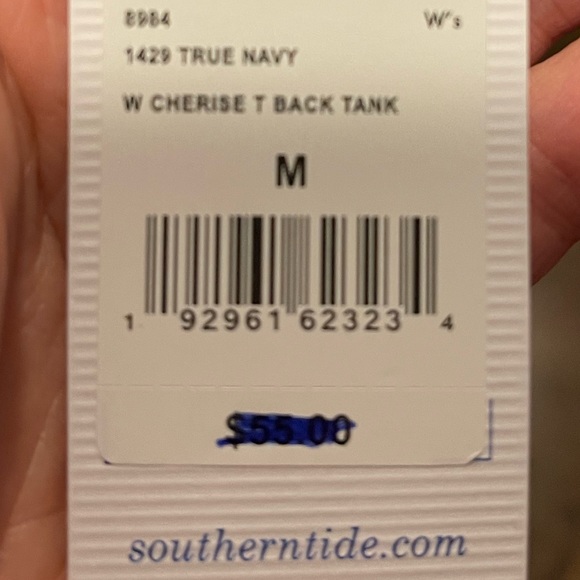 SOUTHERN TIDE Performance Collection Cherise Tank Navy White Stripe Size Medium - Picture 8 of 9